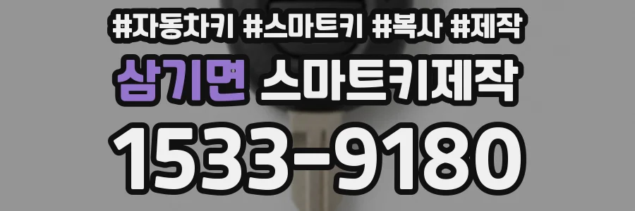 삼기면 스마트키제작