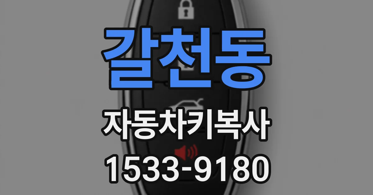 갈천동 자동차키복사