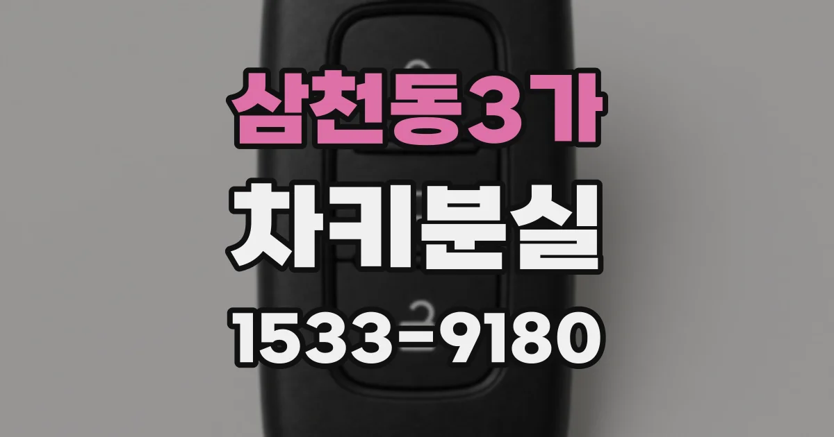 삼천동3가 차키분실