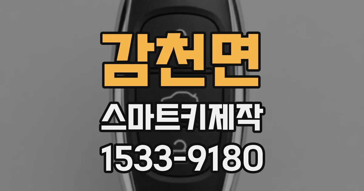 감천면 스마트키제작