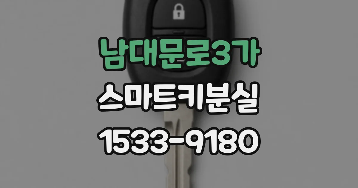 남대문로3가 스마트키분실