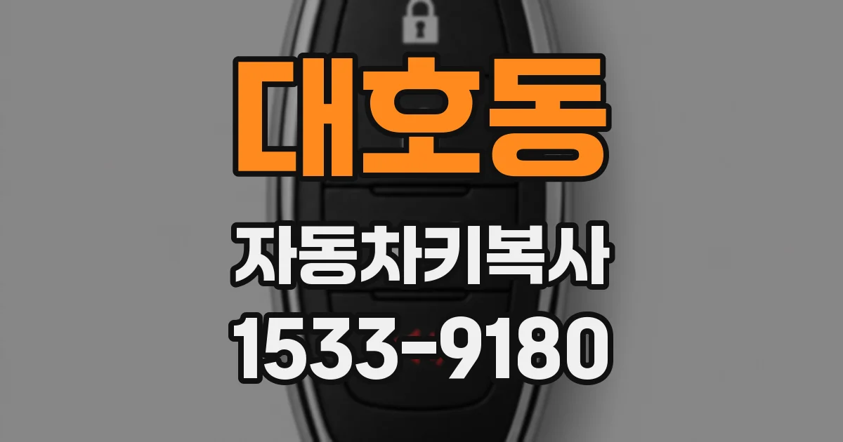 대호동 자동차키복사