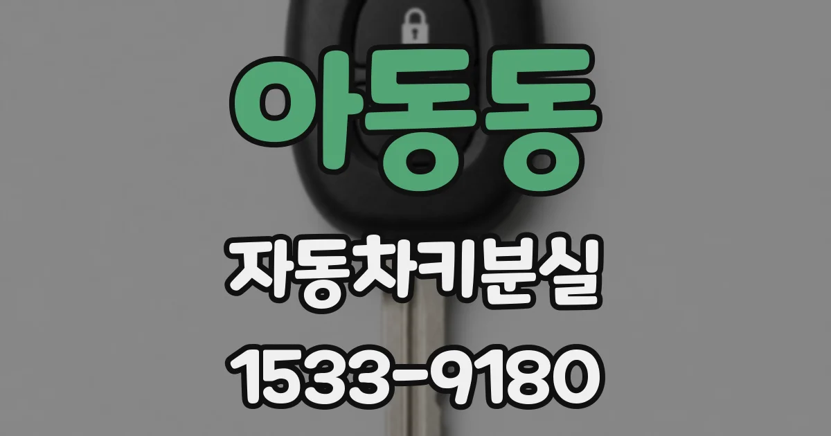 아동동 자동차키분실