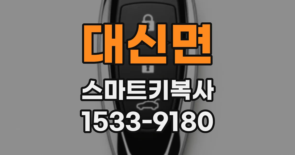대신면 스마트키복사