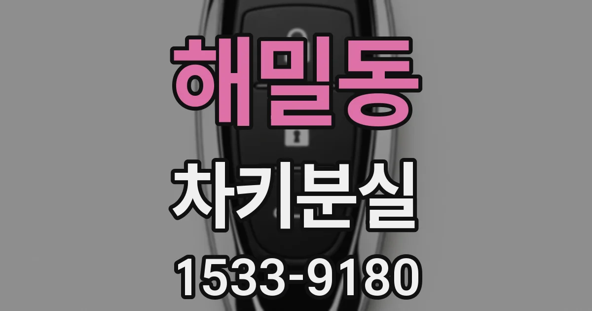 해밀동 차키분실