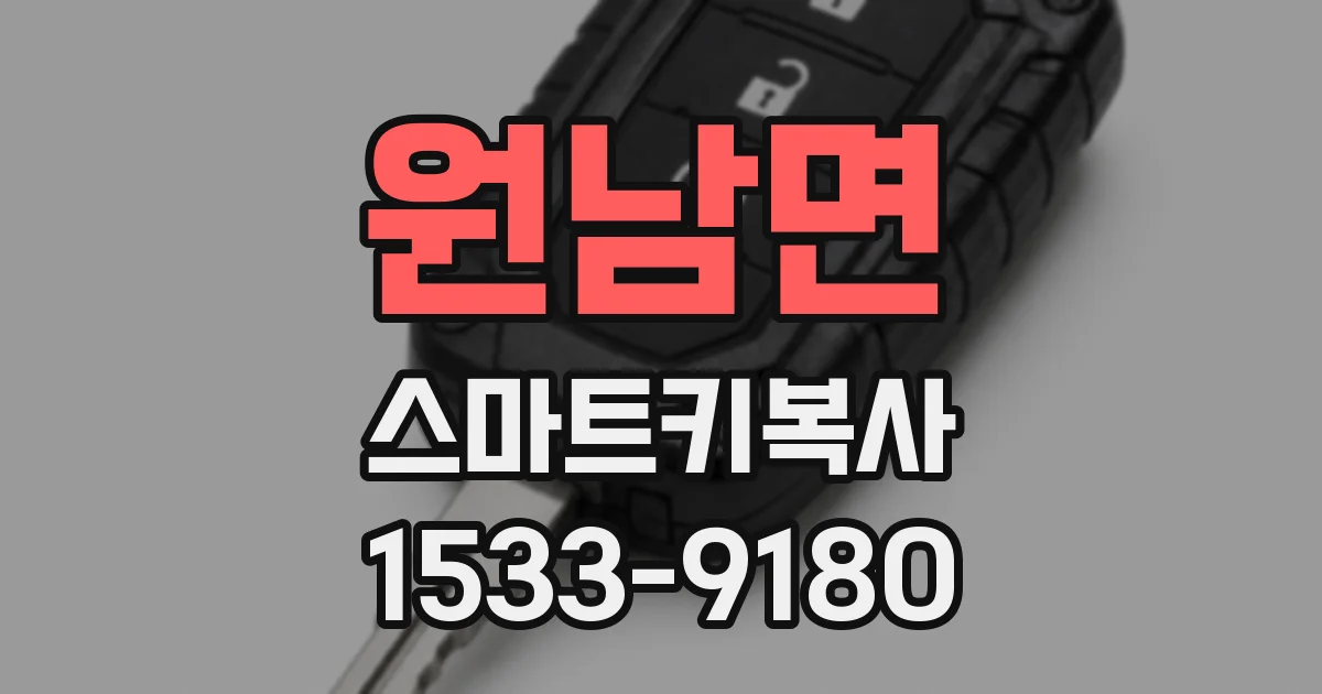 원남면 스마트키복사