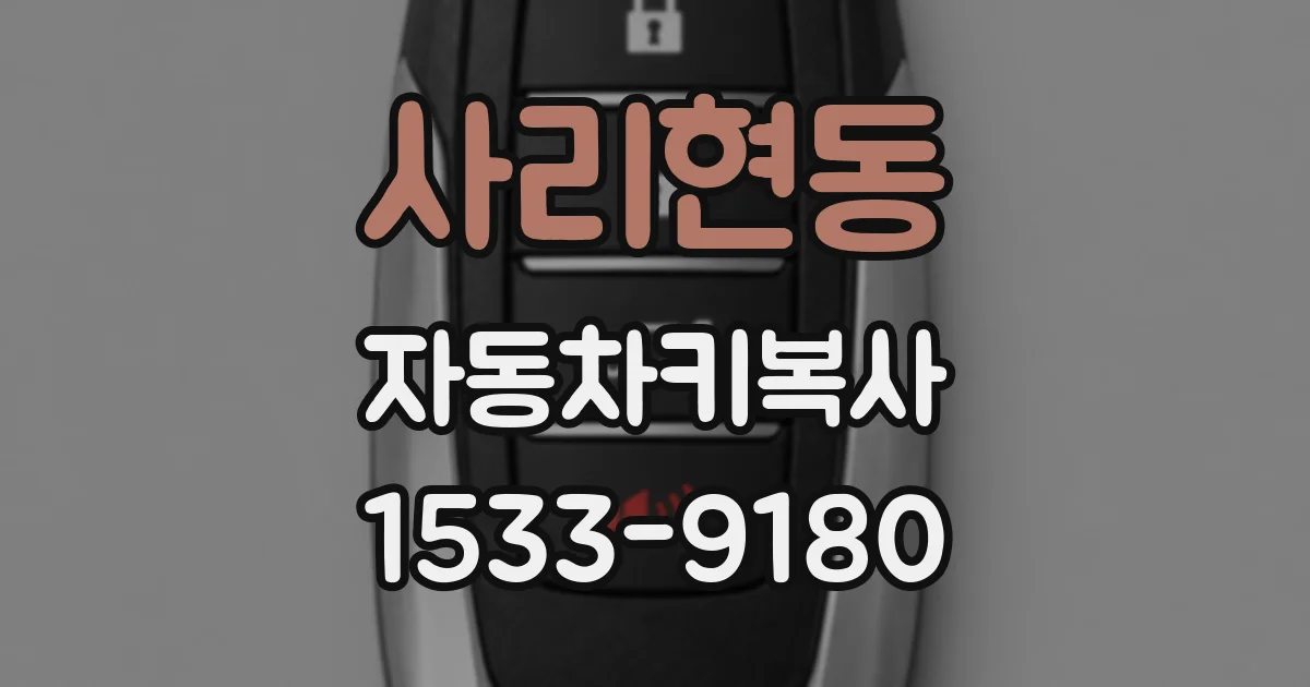 사리현동 자동차키복사