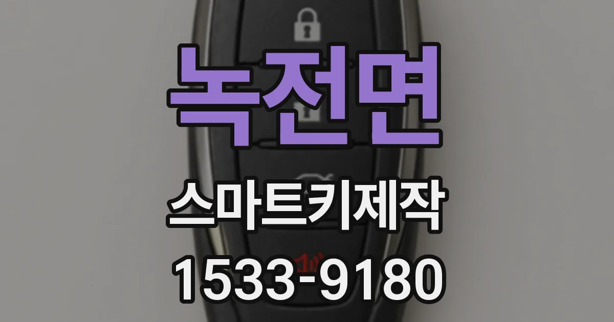 녹전면 스마트키제작