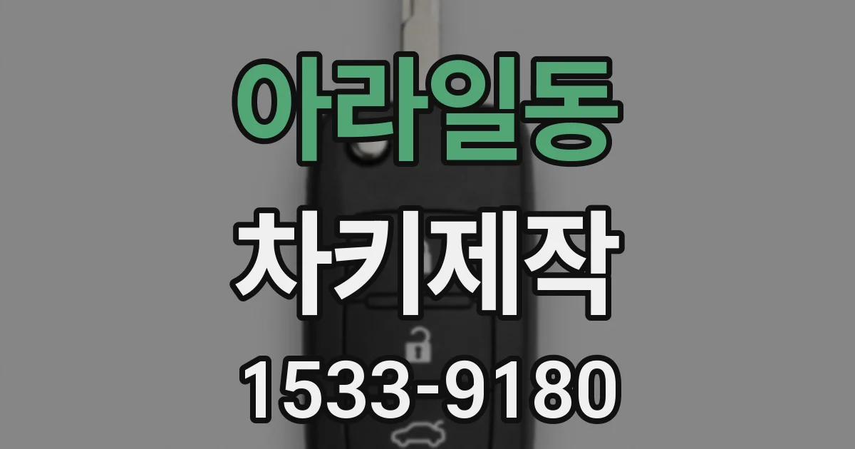 아라일동 차키제작