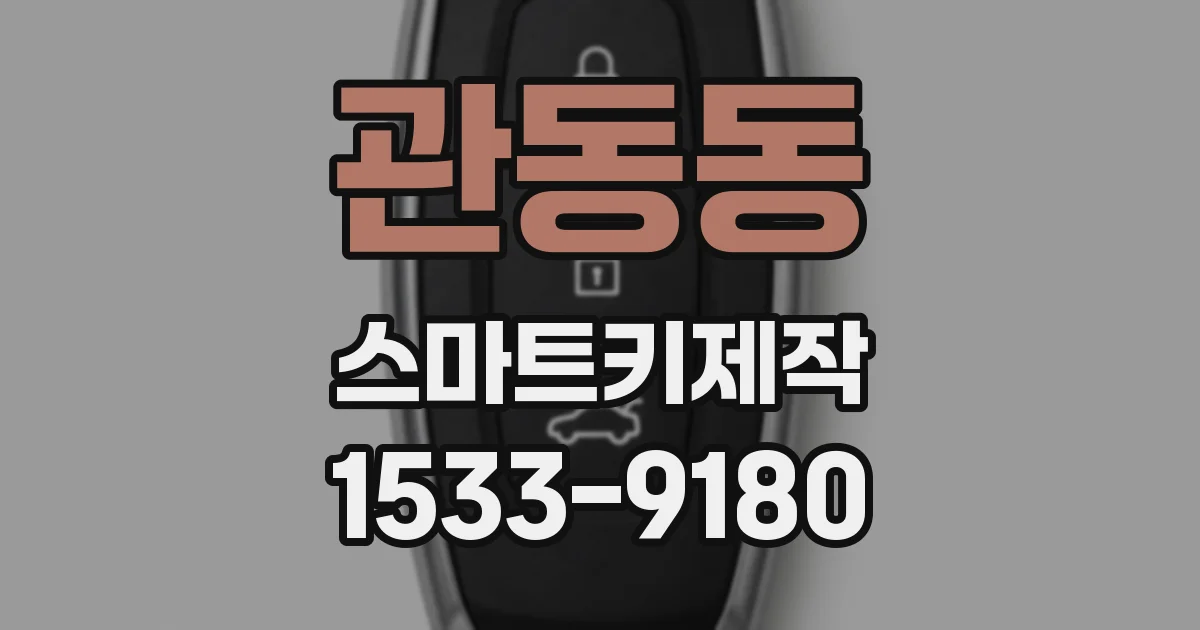 관동동 스마트키제작