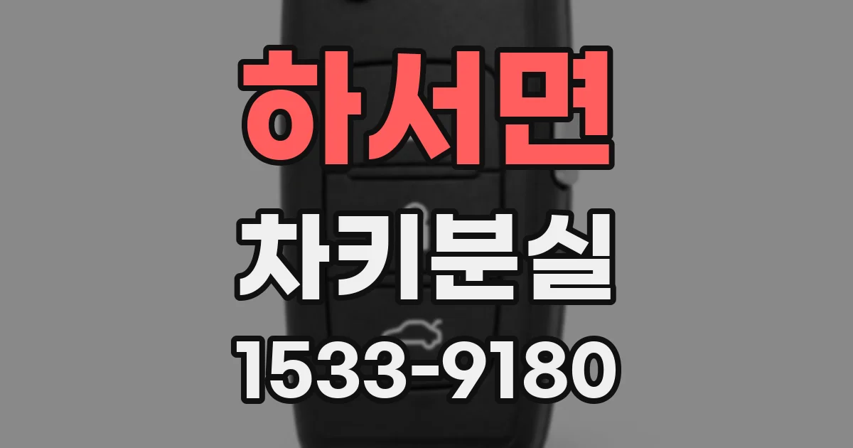 하서면 차키분실