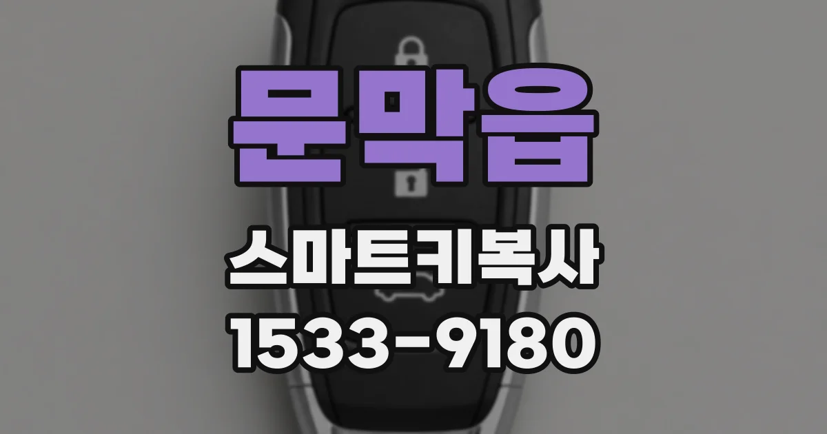 문막읍 스마트키복사