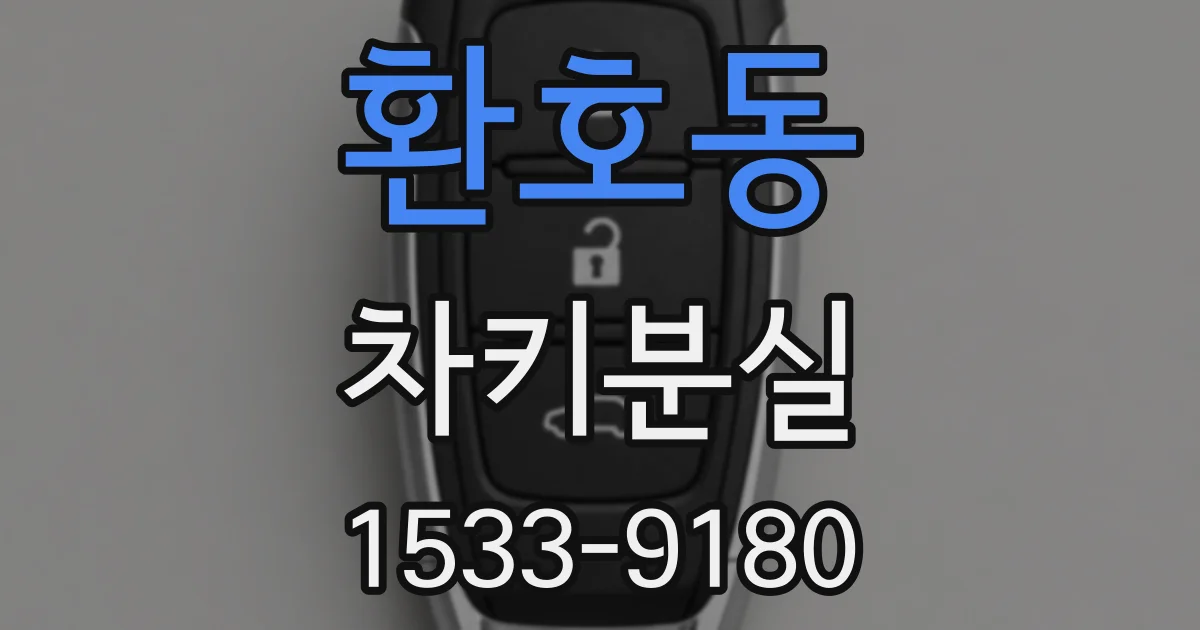 환호동 차키분실