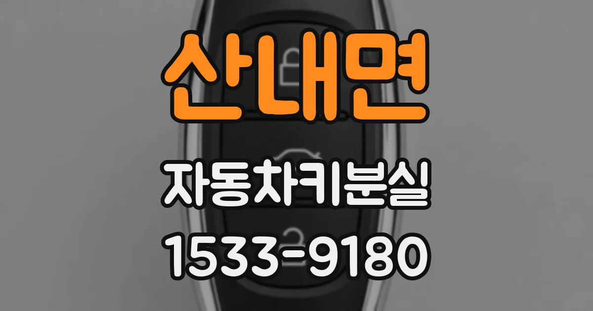 산내면 자동차키분실
