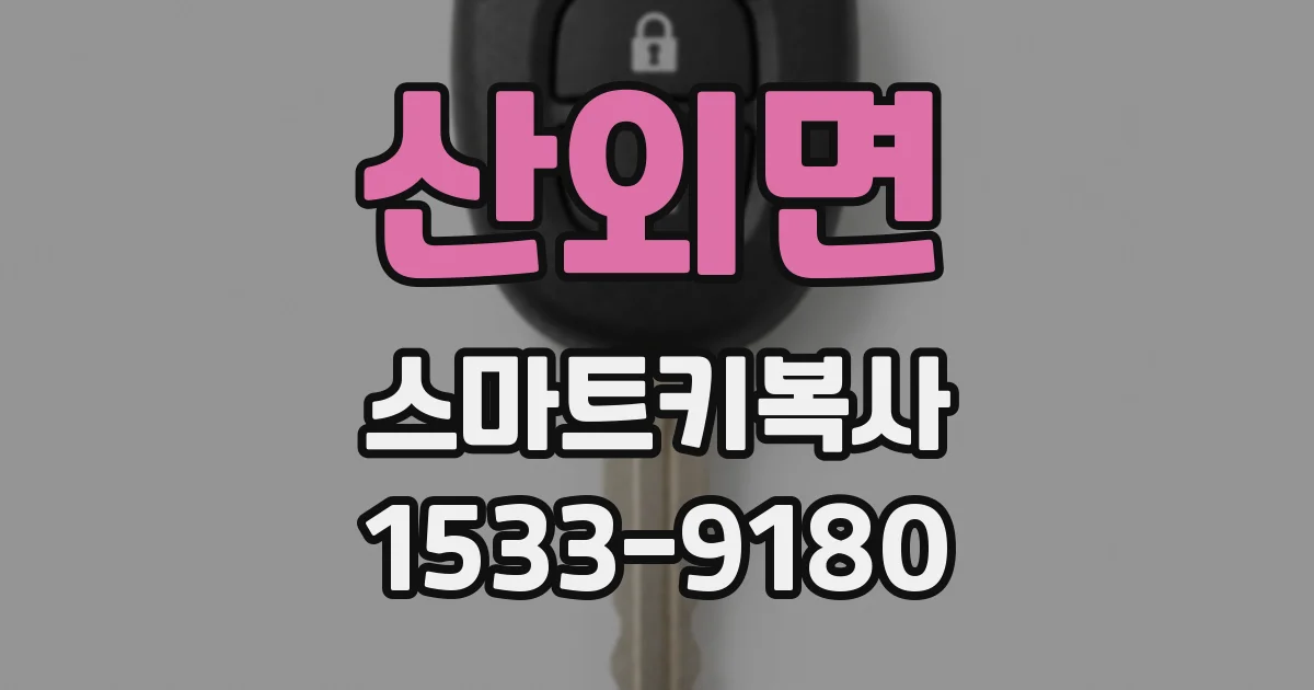 산외면 스마트키복사