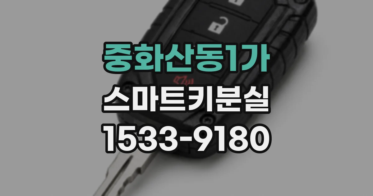중화산동1가 스마트키분실
