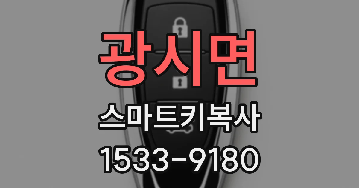 광시면 스마트키복사