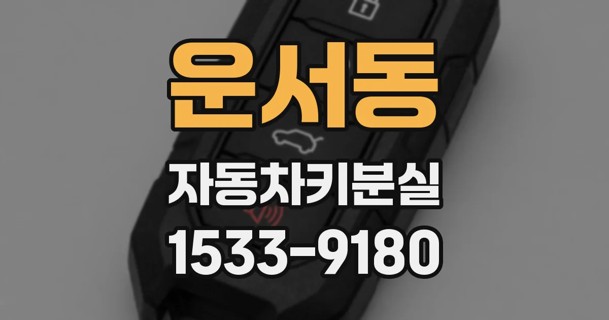운서동 자동차키분실