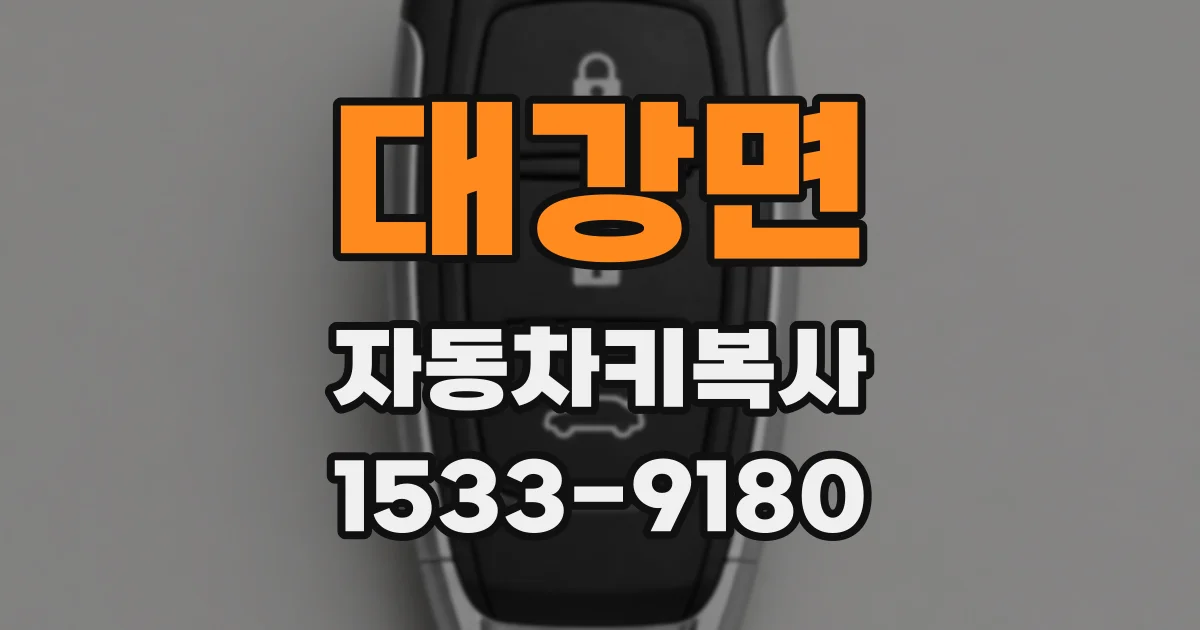 대강면 자동차키복사