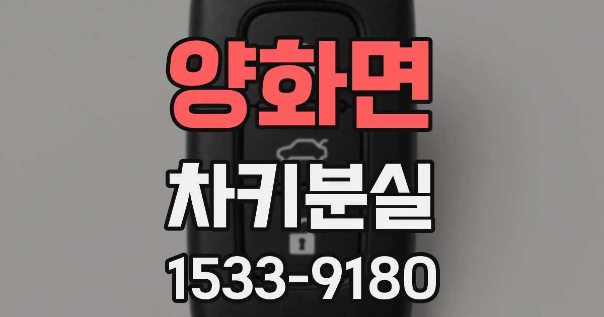 양화면 차키분실