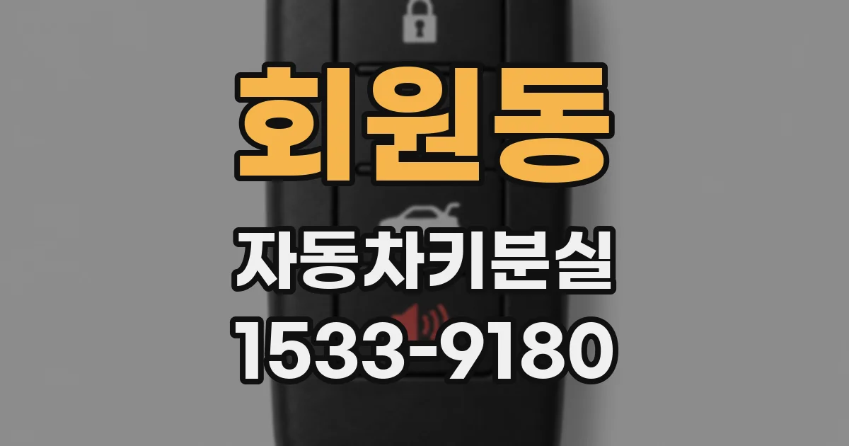 회원동 자동차키분실