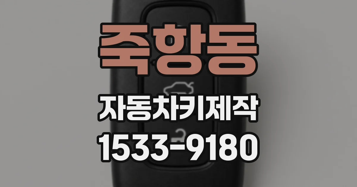 죽항동 자동차키제작