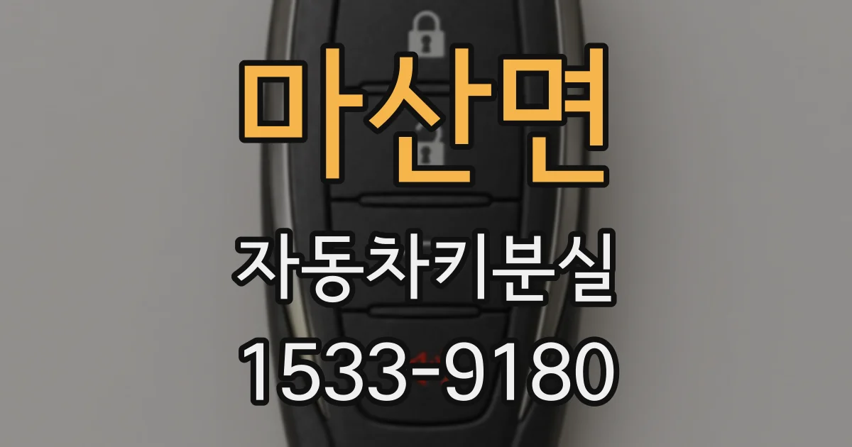 마산면 자동차키분실