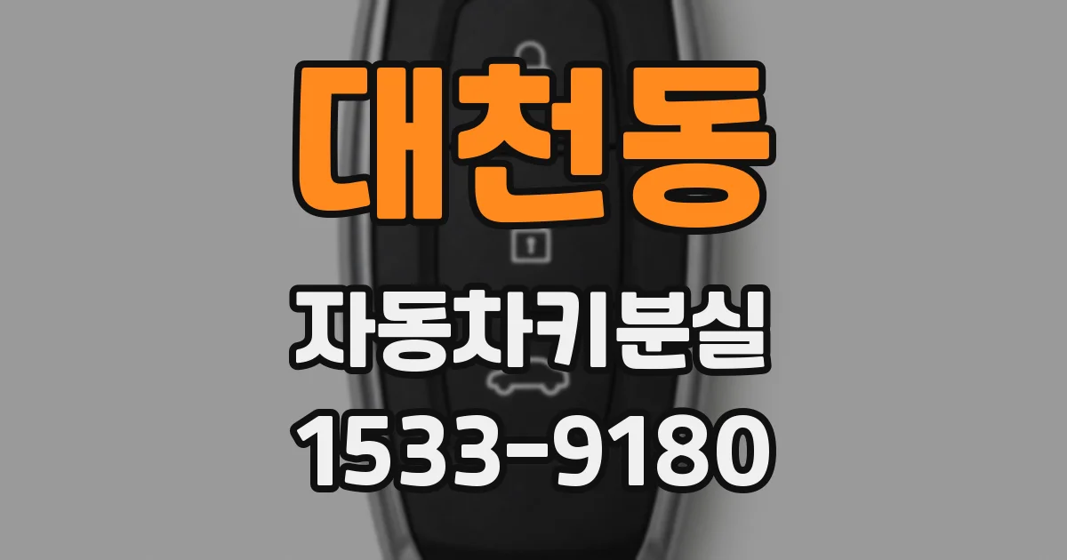 대천동 자동차키분실