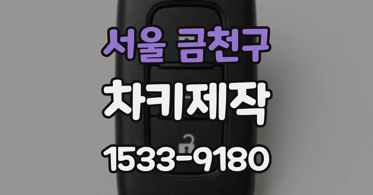 서울 금천구 차키제작