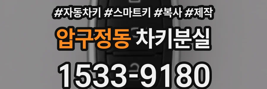 압구정동 차키분실
