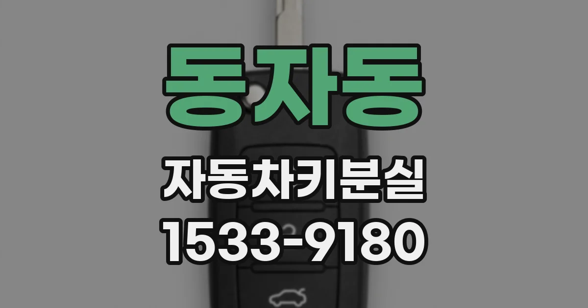 동자동 자동차키분실