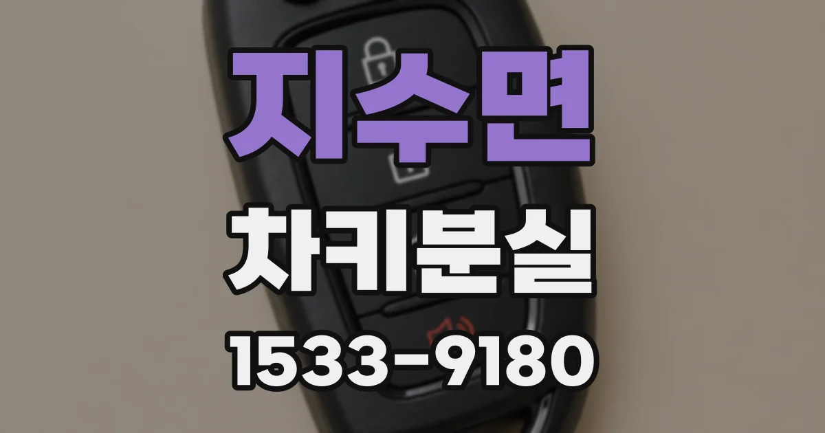 지수면 차키분실