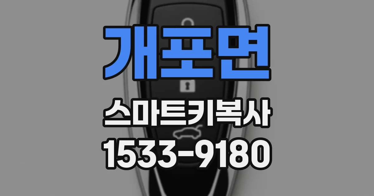 개포면 스마트키복사