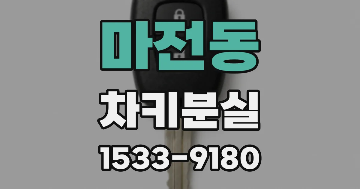 마전동 차키분실