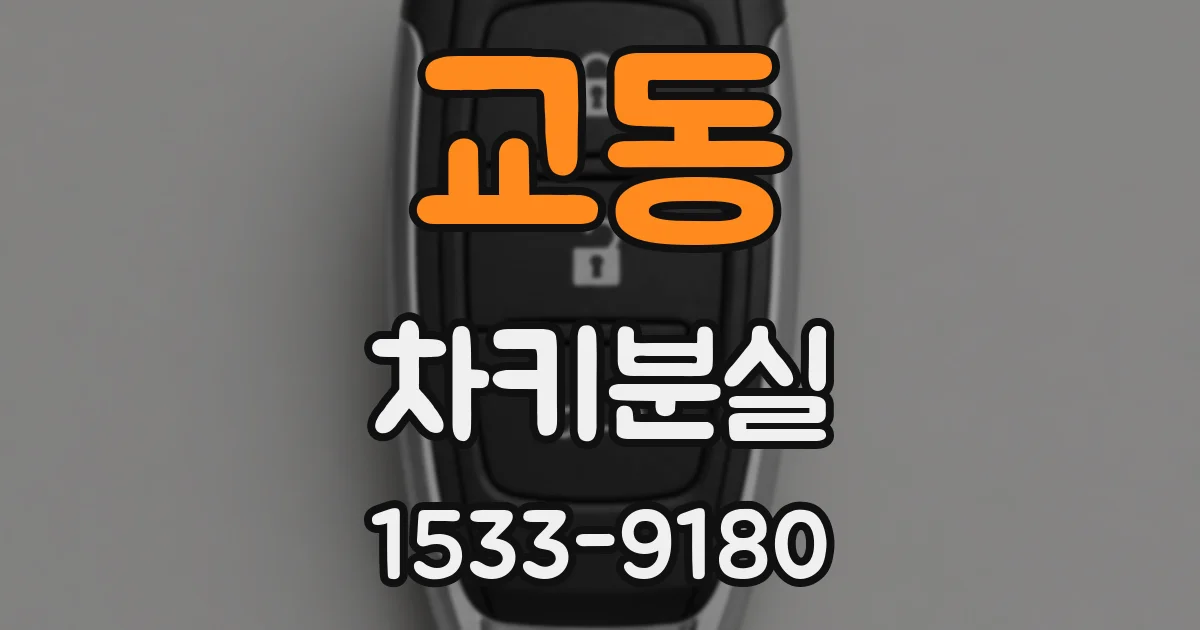교동 차키분실