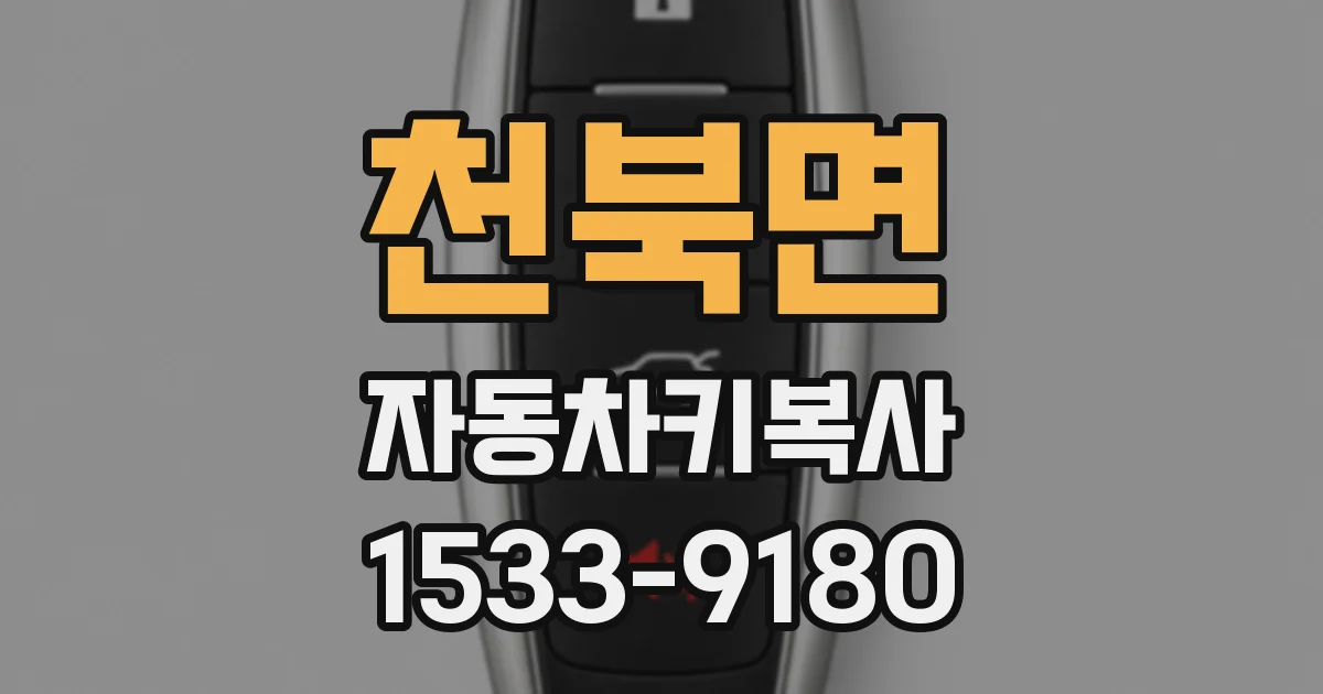 천북면 자동차키복사