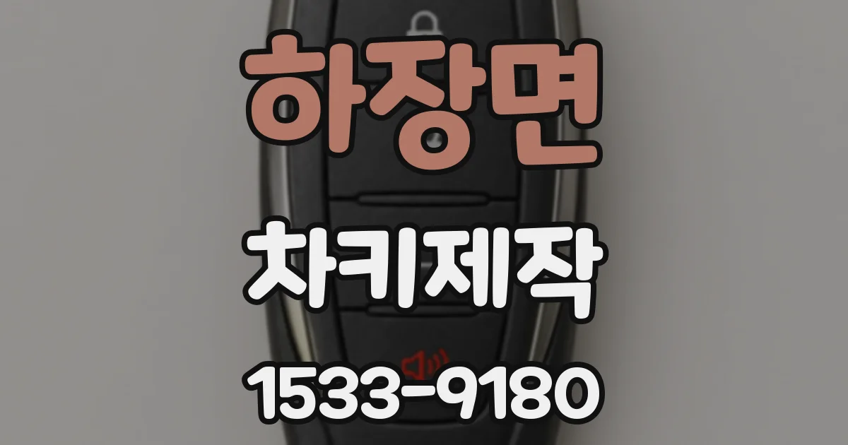 하장면 차키제작