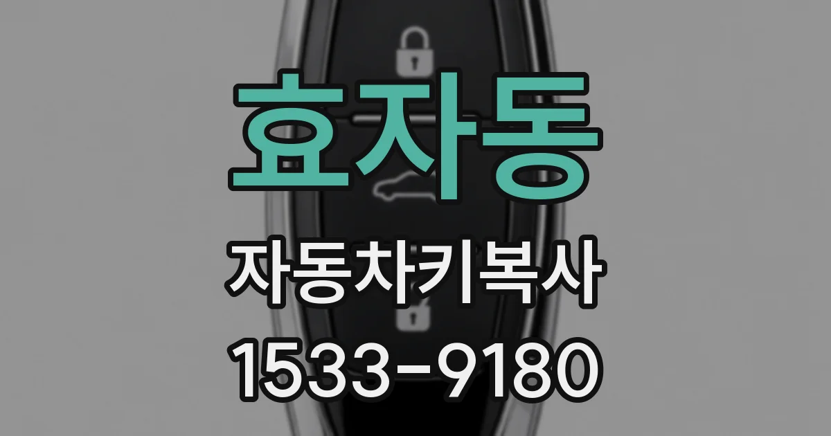 효자동 자동차키복사