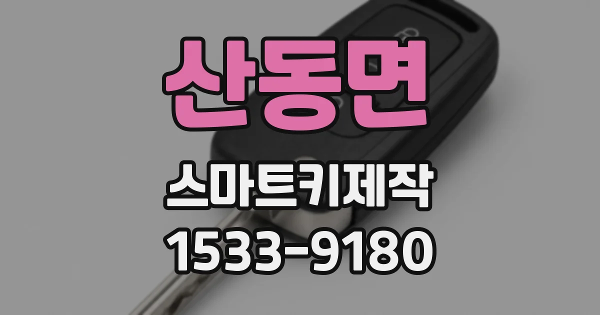 산동면 스마트키제작