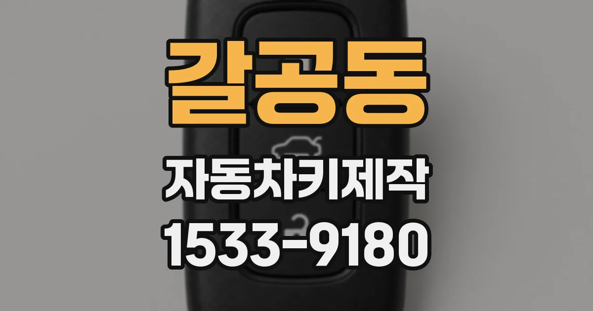 갈공동 자동차키제작