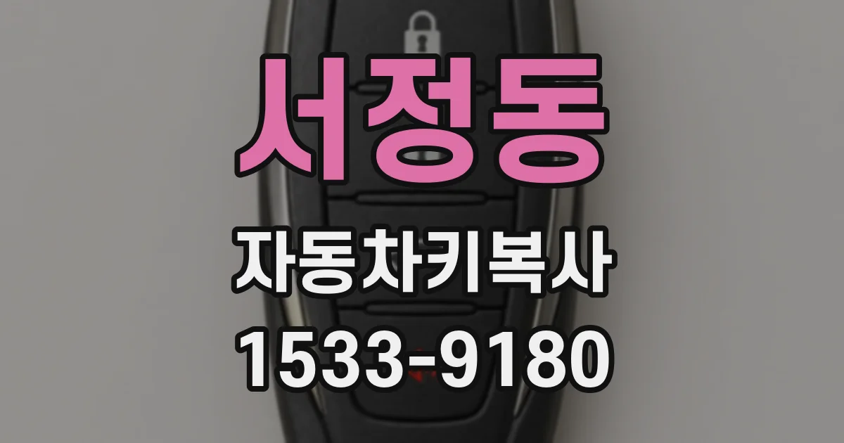 서정동 자동차키복사