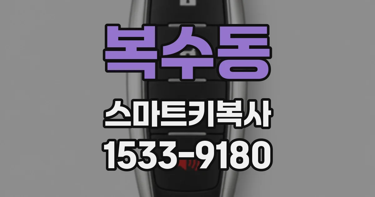 복수동 스마트키복사