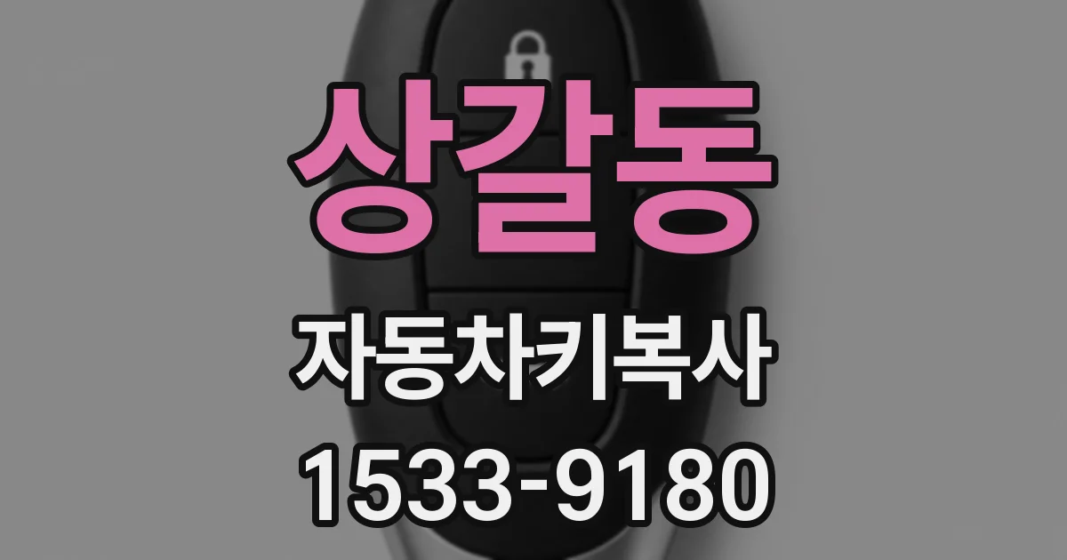 상갈동 자동차키복사
