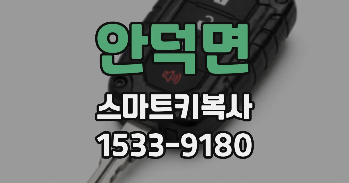 안덕면 스마트키복사