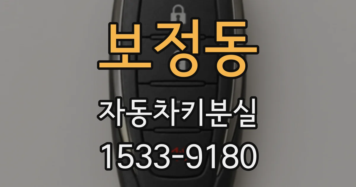 보정동 자동차키분실