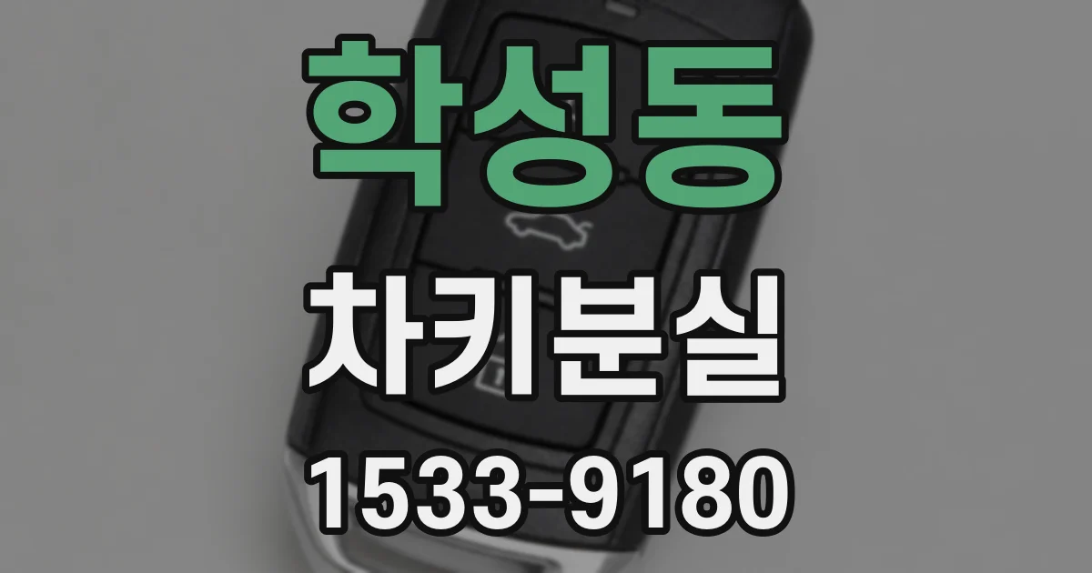 학성동 차키분실
