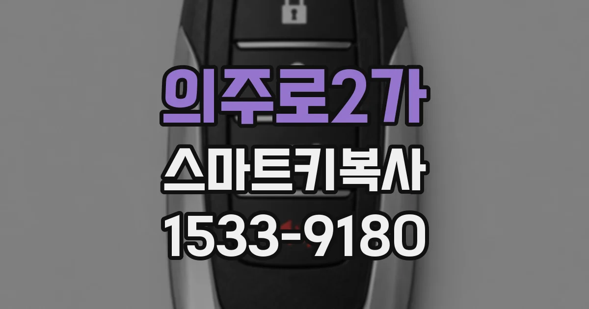 의주로2가 스마트키복사
