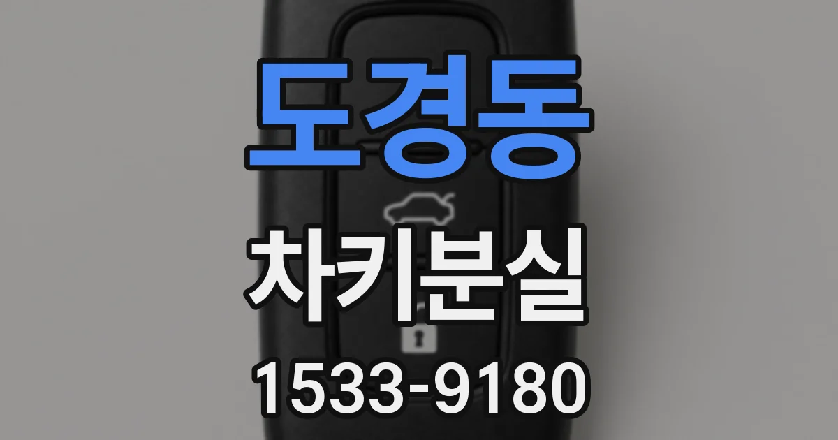 도경동 차키분실
