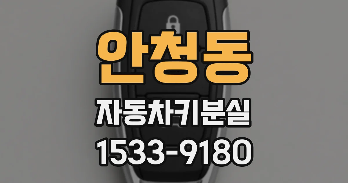 안청동 자동차키분실