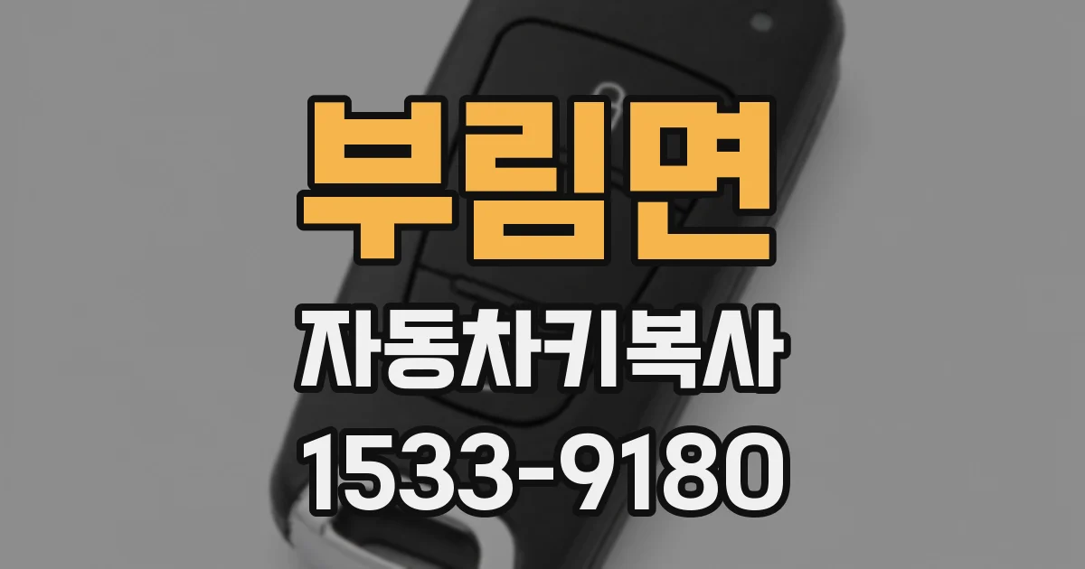 부림면 자동차키복사